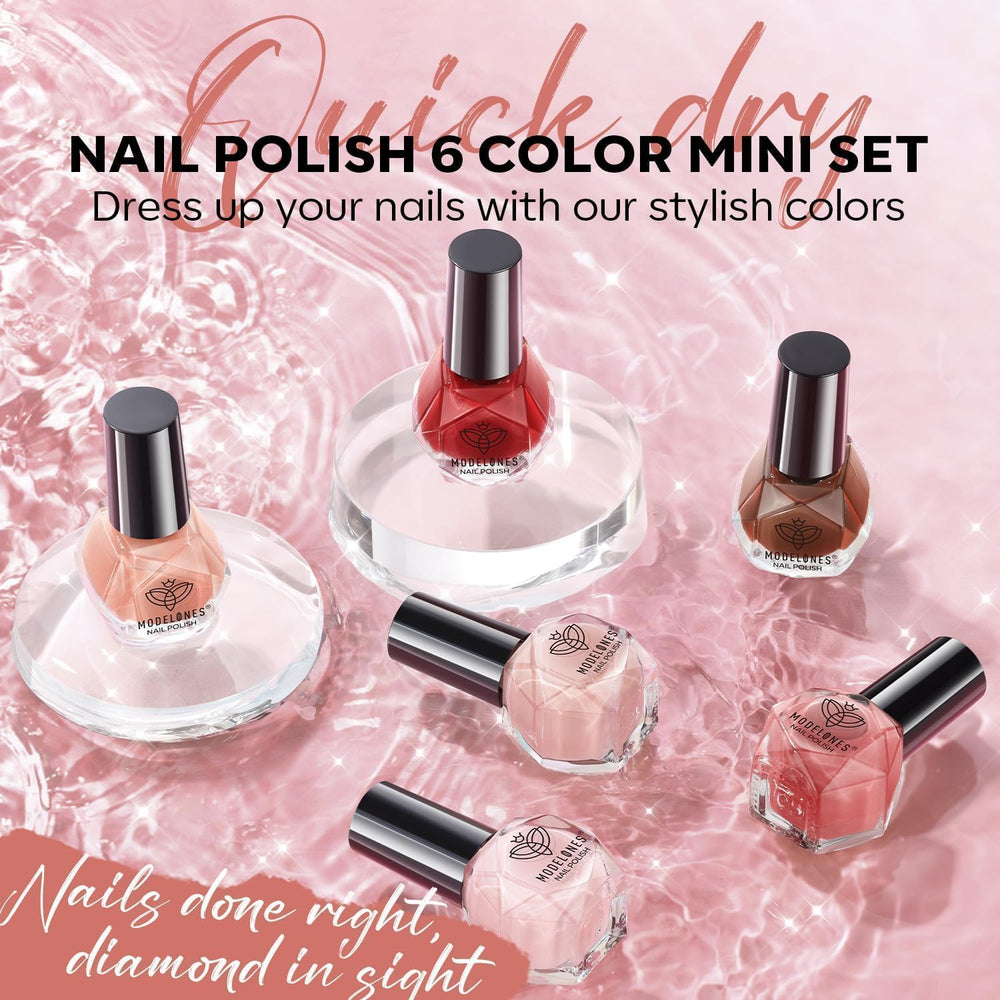 Modelones beginner-friendly application shot shows simple layering for creative nail art.