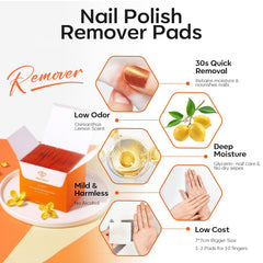 Modelones 7x7cm wipe demonstrates compact size for multi-nail removal.