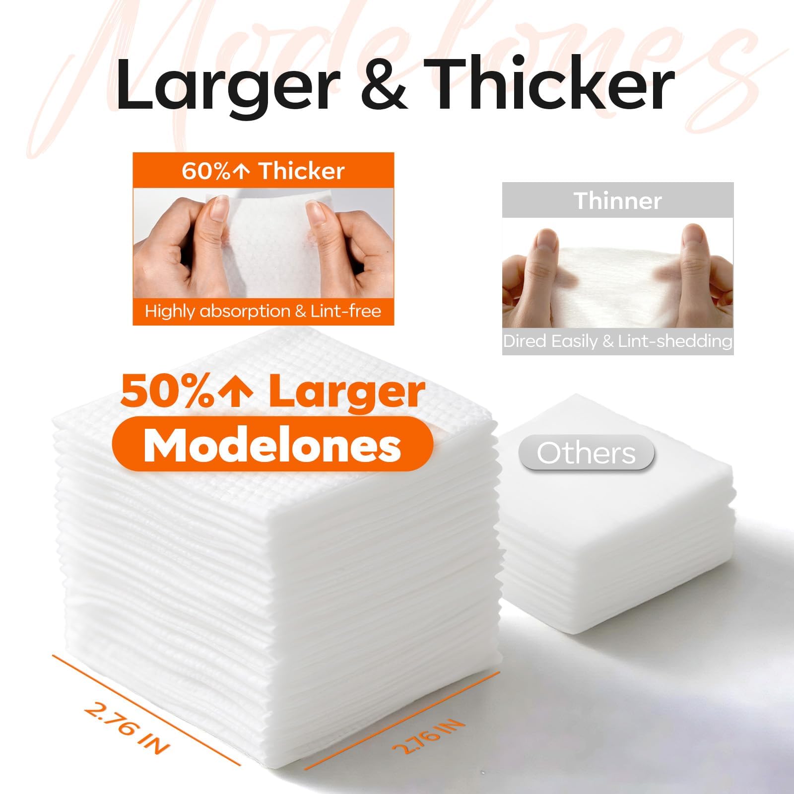Modelones glycerin-enriched wipes moisturize nails during removal.