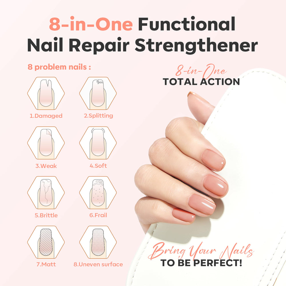 Modelones strengthener brush application demonstrates easy daily use.