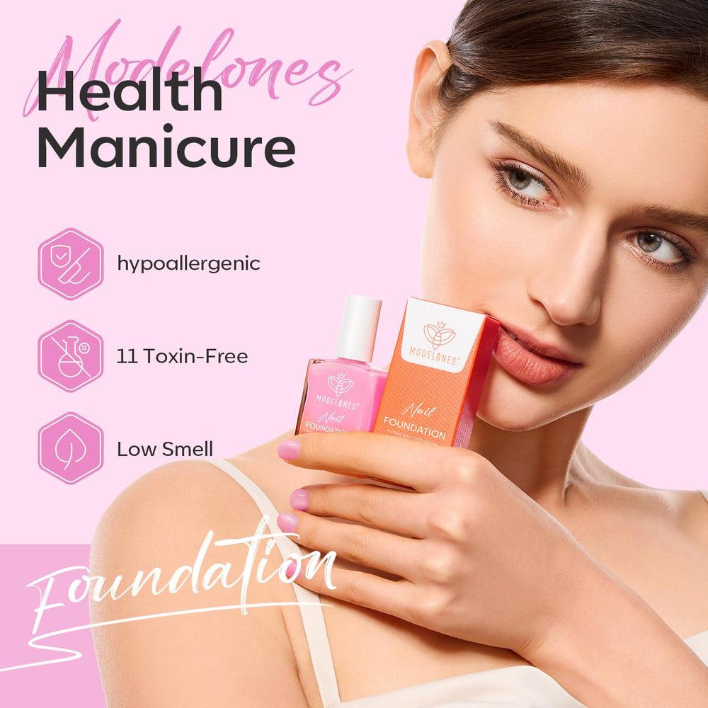 Modelones 5-free formula close-up emphasizing safe ingredients for nails.