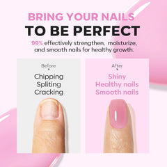 Modelones Jelly before-after nails highlight texture improvement and smoother finish.
