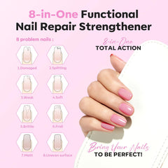 Modelones jelly swatch shows glossy purple-pink color for an even nail look.