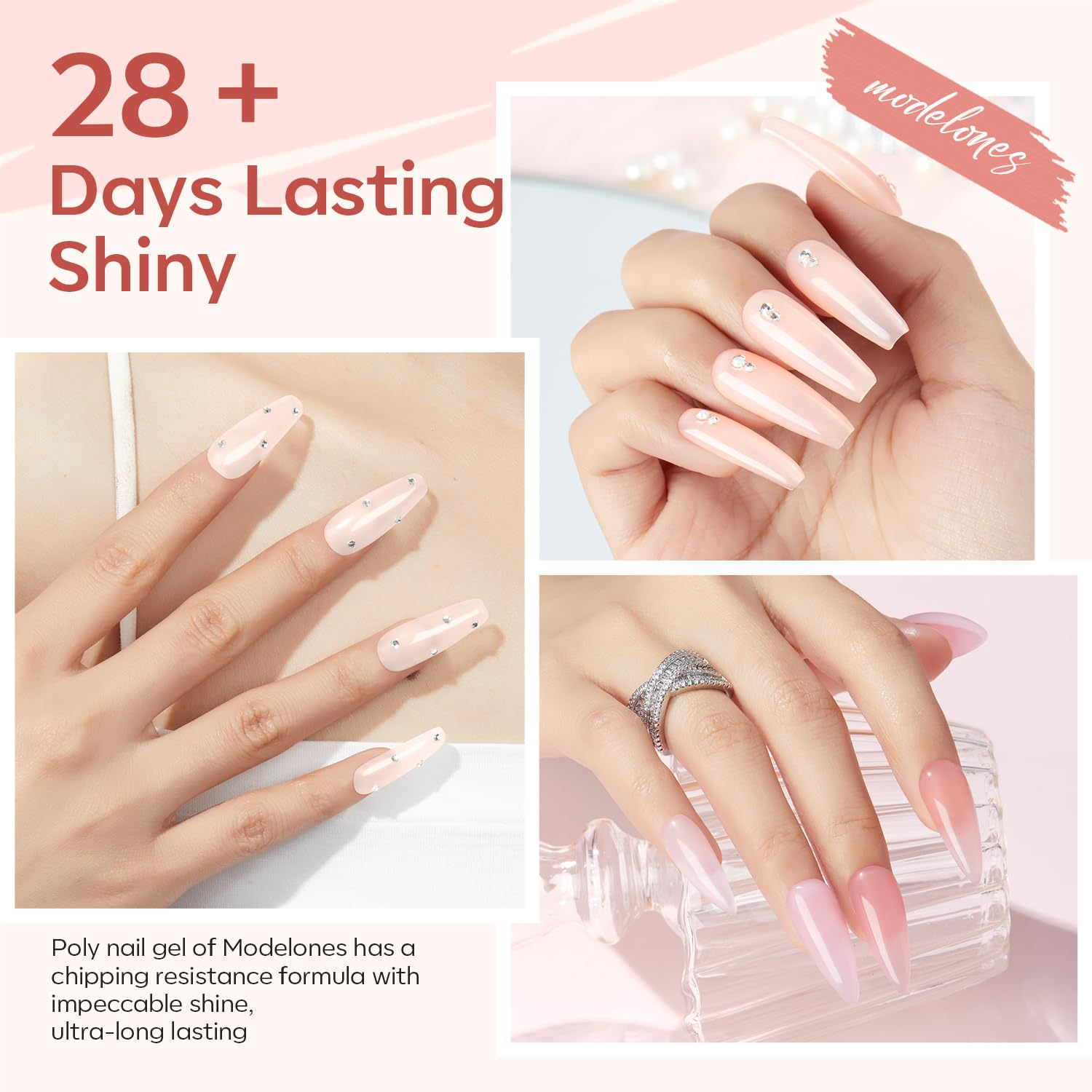 Modelones nail tips clip for secure shaping during design