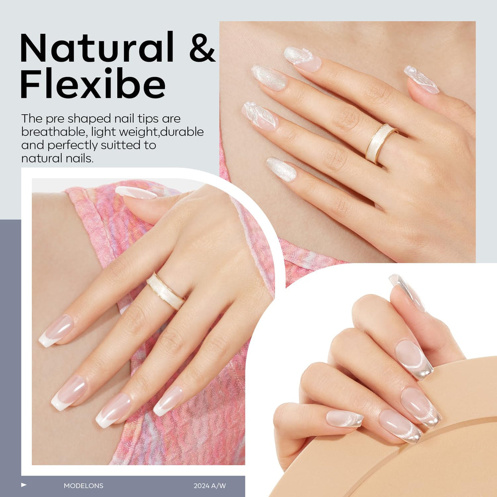 Modelones nail tips clipper trims tips for a clean edge.