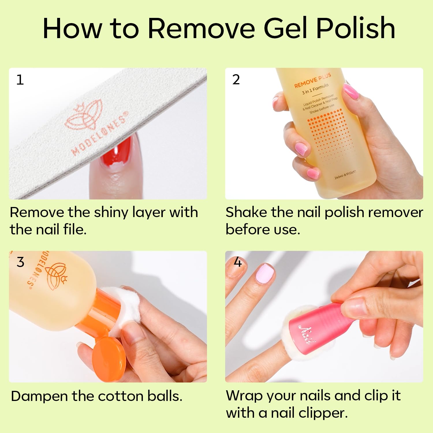 Modelones natural oils nourish nails after removal