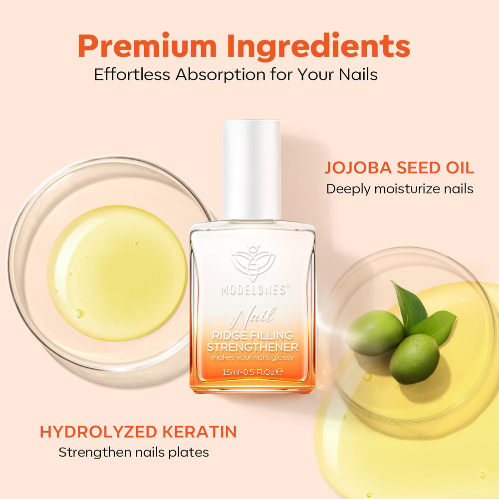 modelones natural-tint nail look adds subtle color while strengthening