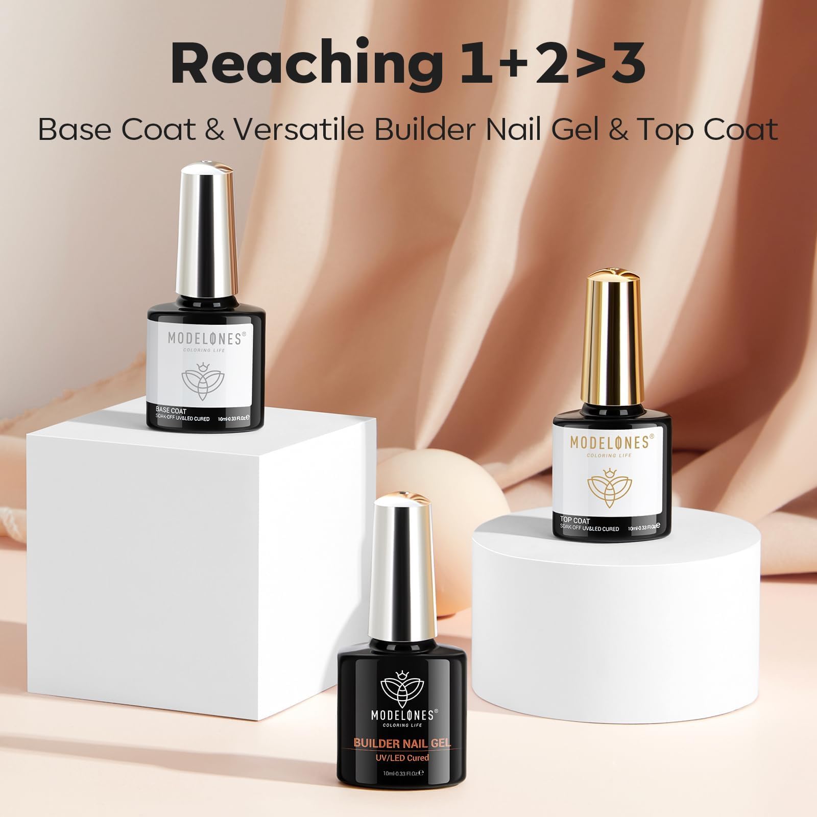 Modelones no peel-off formula reduces bubbles for smooth wear.