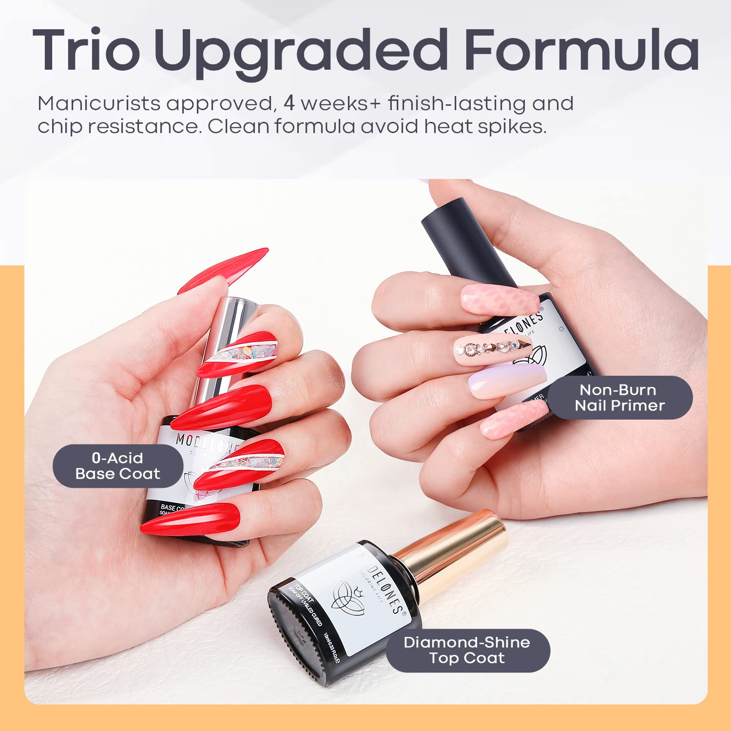 MODELONES no-wipe top coat 10ml for a glossy long-lasting finish