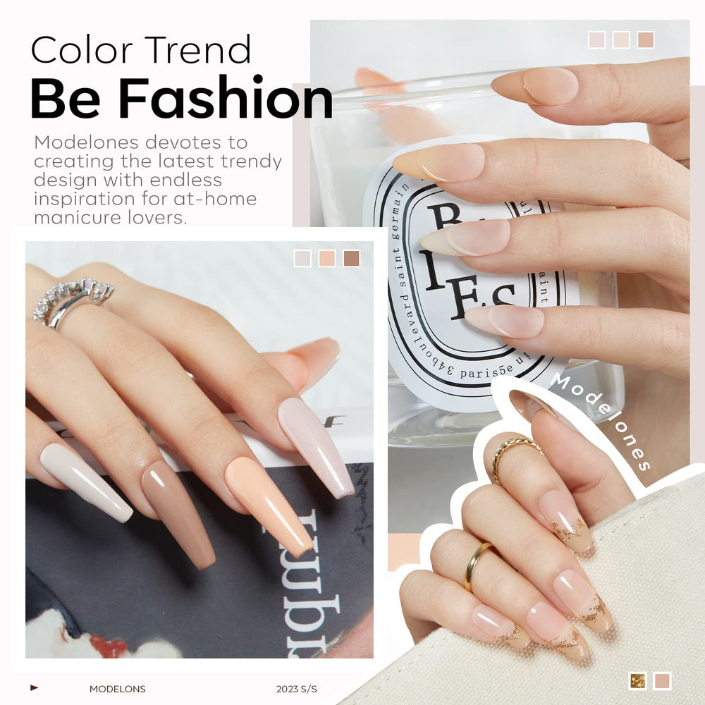 Six versatile nude shades ideal for all seasons and chic manicures