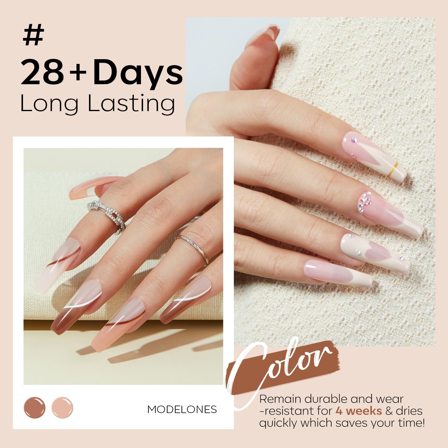 Modelones Nude Gel quick-dry brush for fast, even application