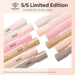 Modelones Nude Gel Polish Set color window design helps pick shades quickly