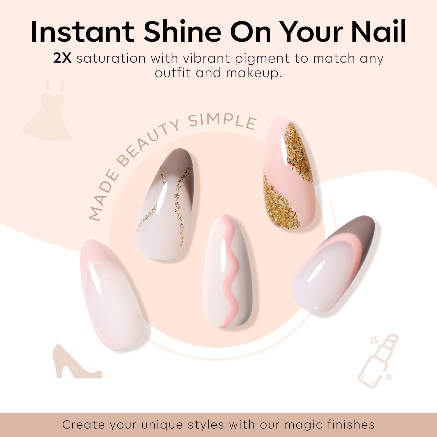Modelones no-peel bubble-free formula enables long-lasting shine in everyday wear
