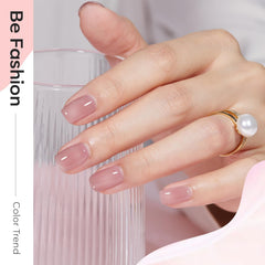 Modelones nude jelly nail polish pink shade for soft elegance