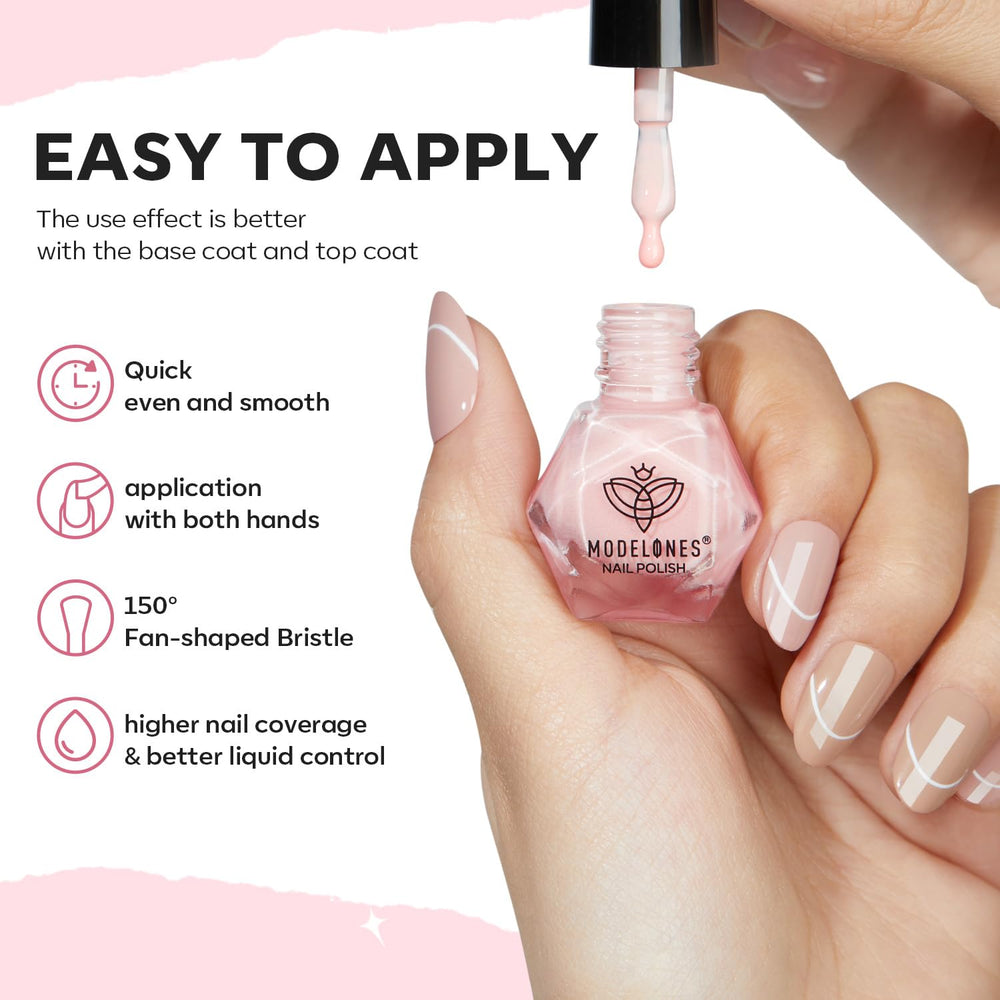 Modelones Nude Nail Polish Set beginner-friendly kit for easy home manicures