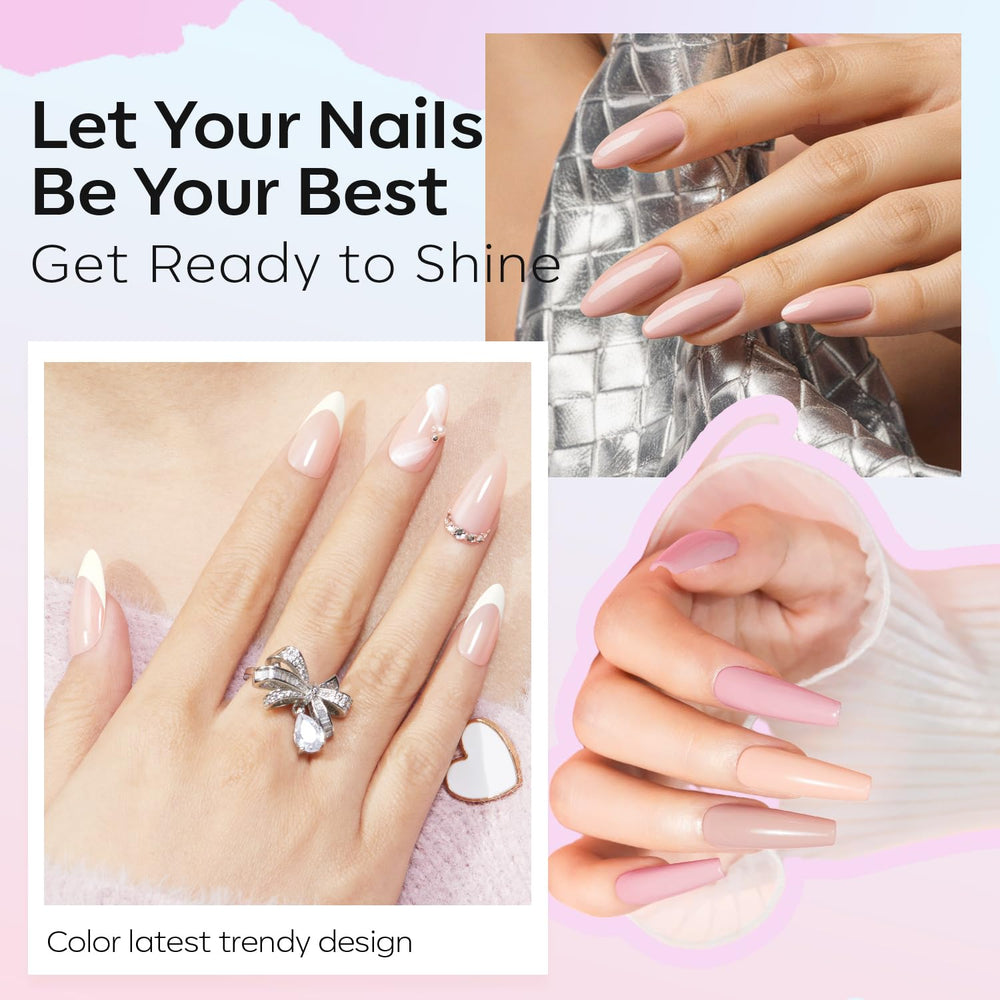 Modelones Nude Nail Polish Set quick-dry formula speeds manicure results