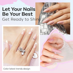 Modelones Nude Nail Polish Set quick-dry formula speeds manicure results