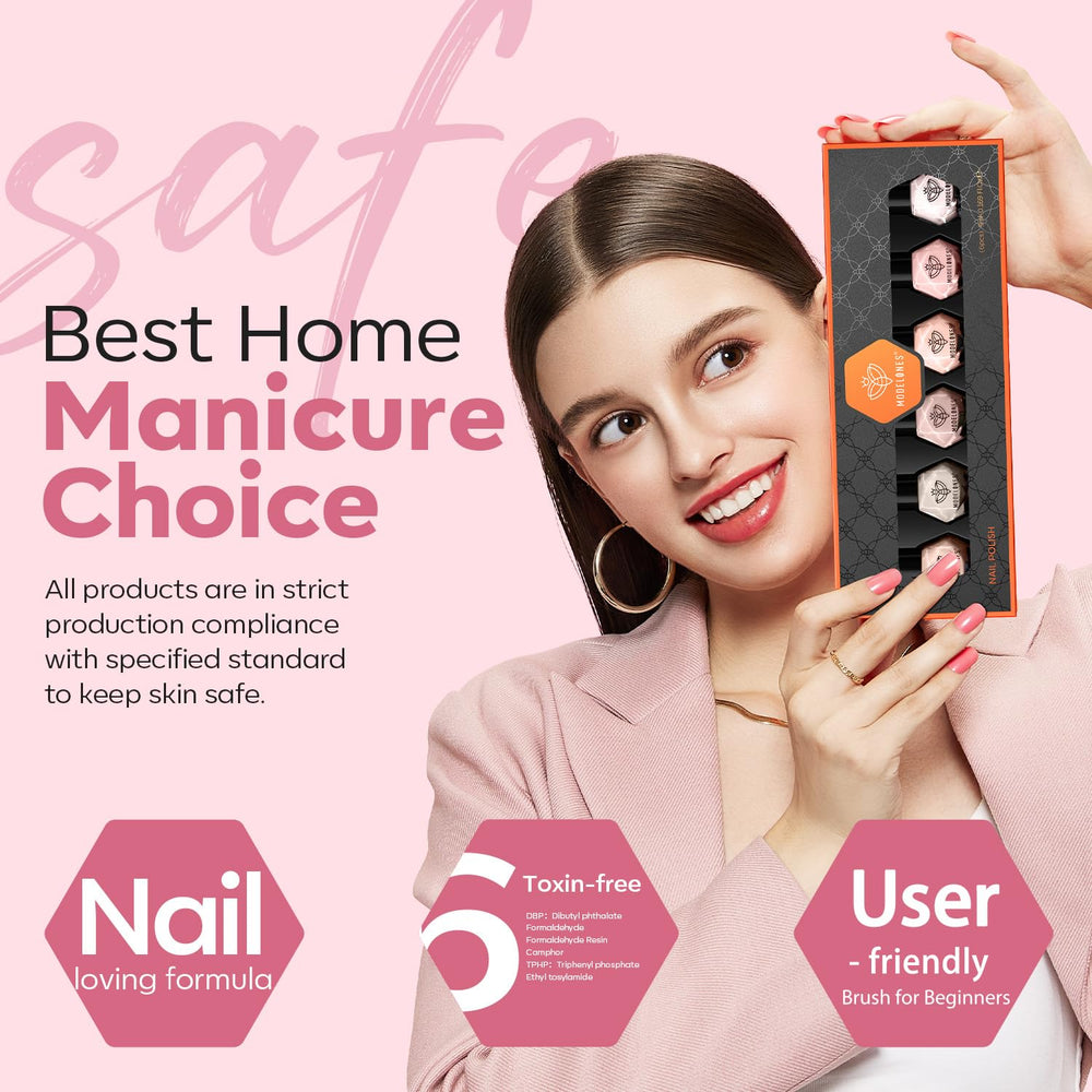 Modelones Nude Nail Polish Set valentines theme suitable for gifting