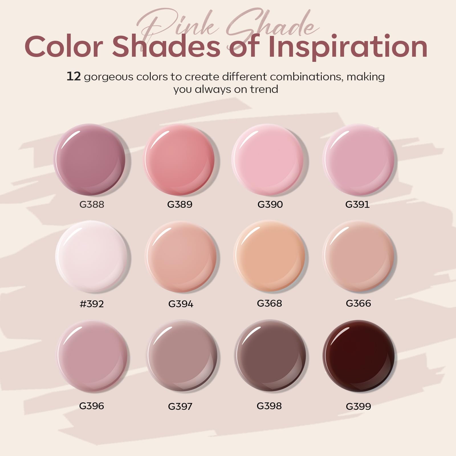 Modelones nude pink brown tones for versatile all-season looks.