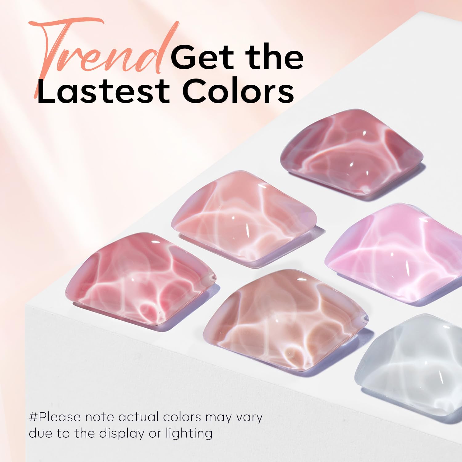 Modelones nude pink jelly shades suit all skin tones for subtle chic nails.