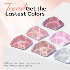 Modelones nude pink jelly shades suit all skin tones for subtle chic nails.