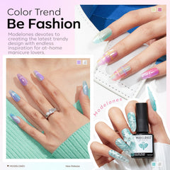 Modelones pastel jelly nail polish for translucent, chic color bases.
