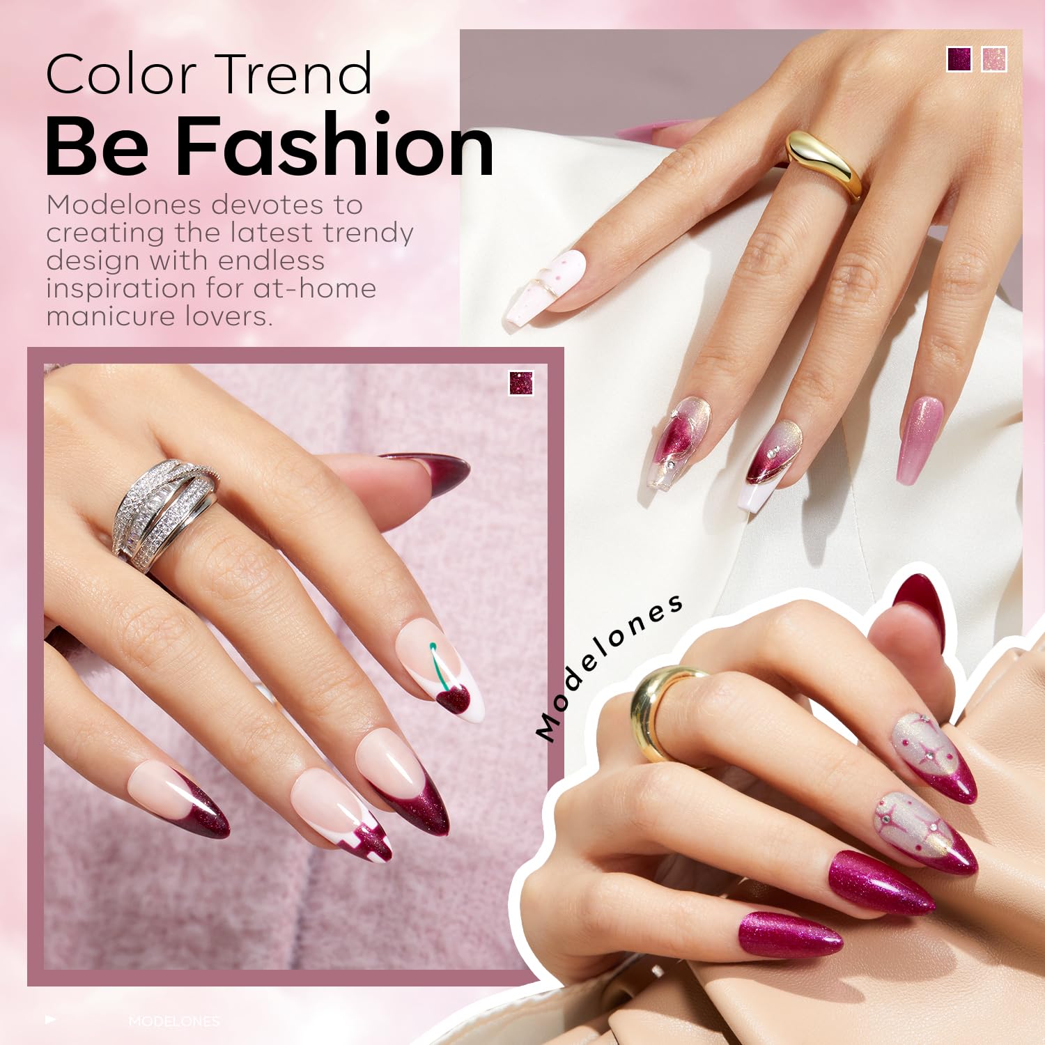 Modelones pearl white gel polish for clean, chic nails.