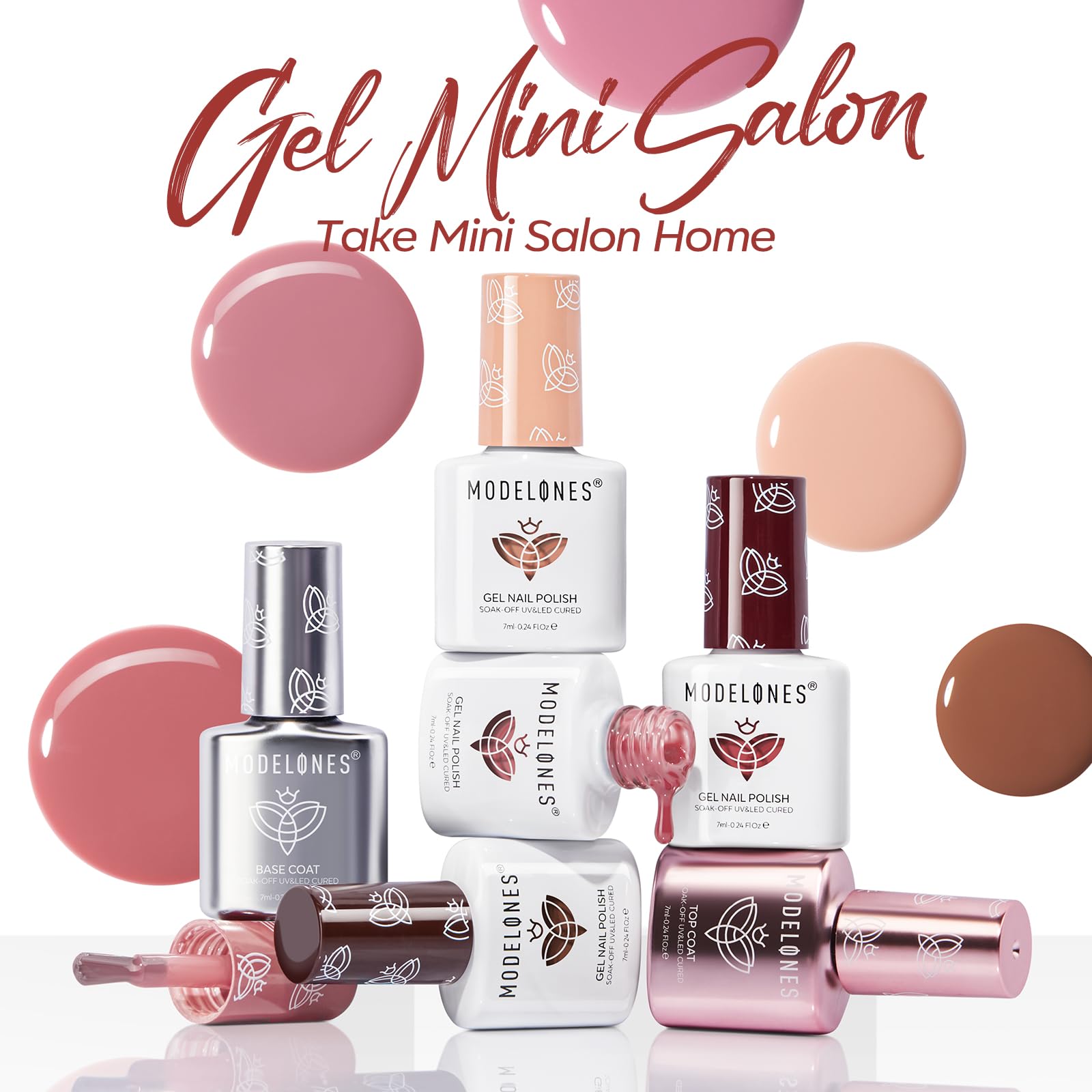 Modelones pearl-white mirror powder creates a glazed, reflective effect.
