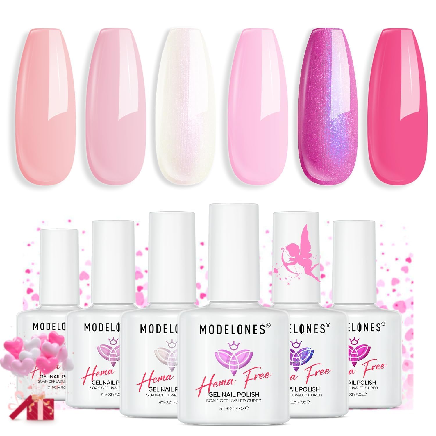 Modelones at-home manicure with a glossy salon-like finish