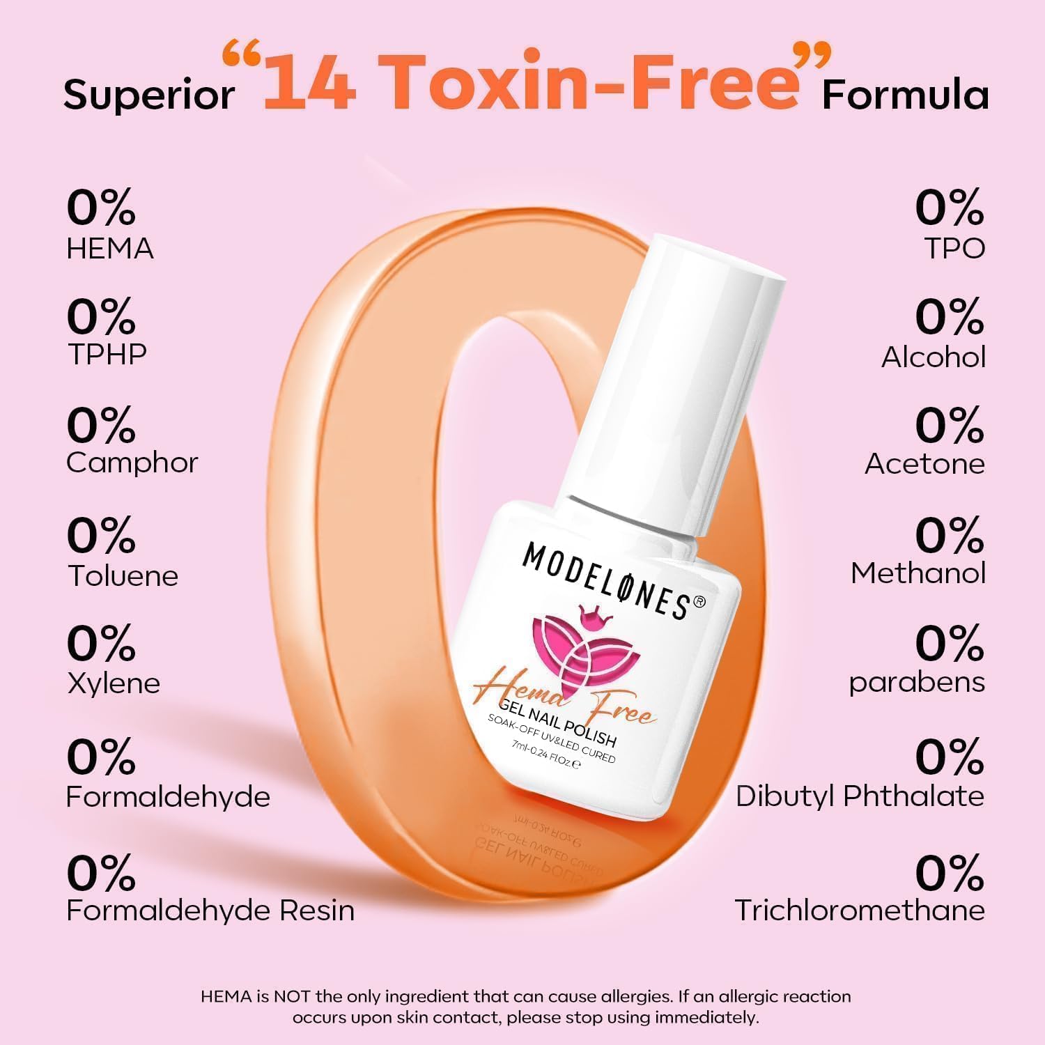 Modelones packaging highlighting vegan and cruelty-free gel formula
