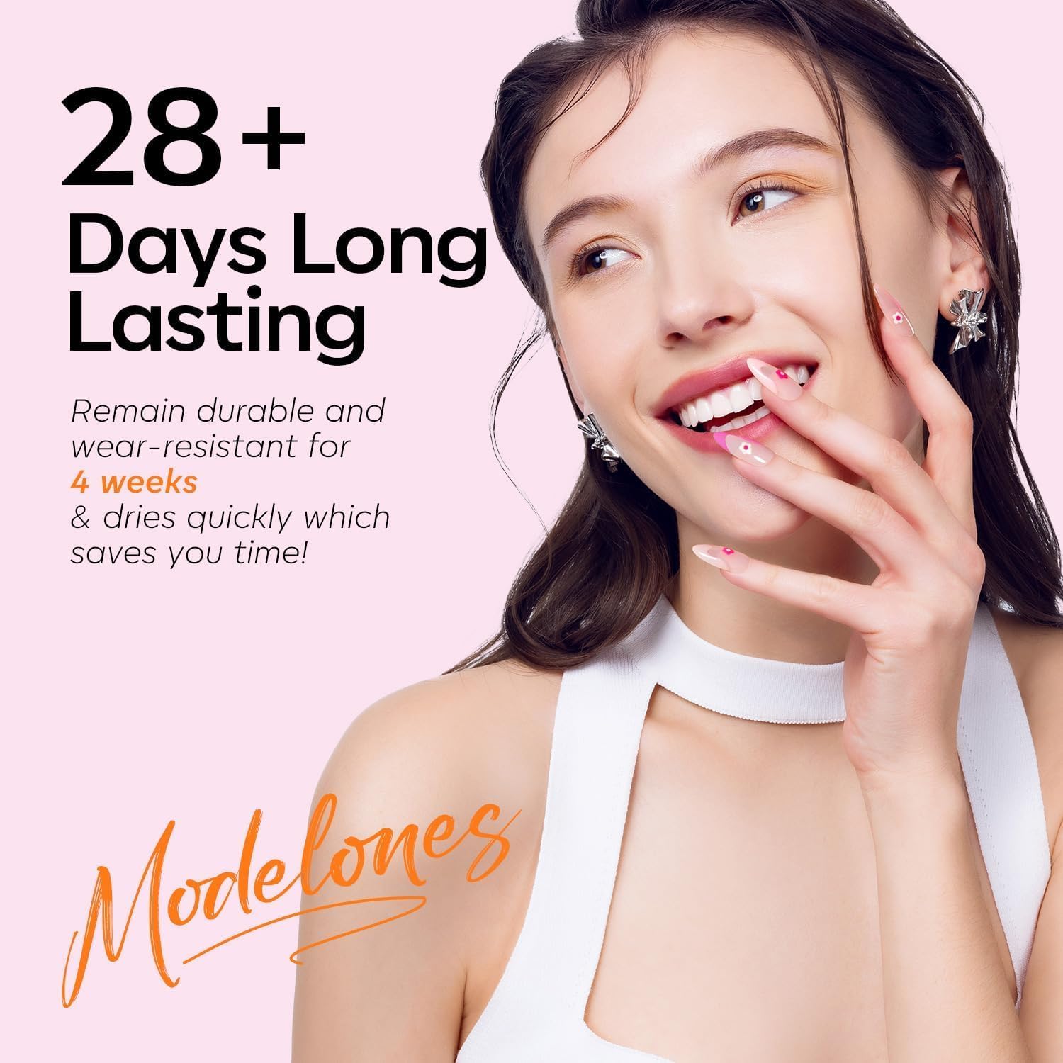Modelones brush and polishes enabling smooth, even application