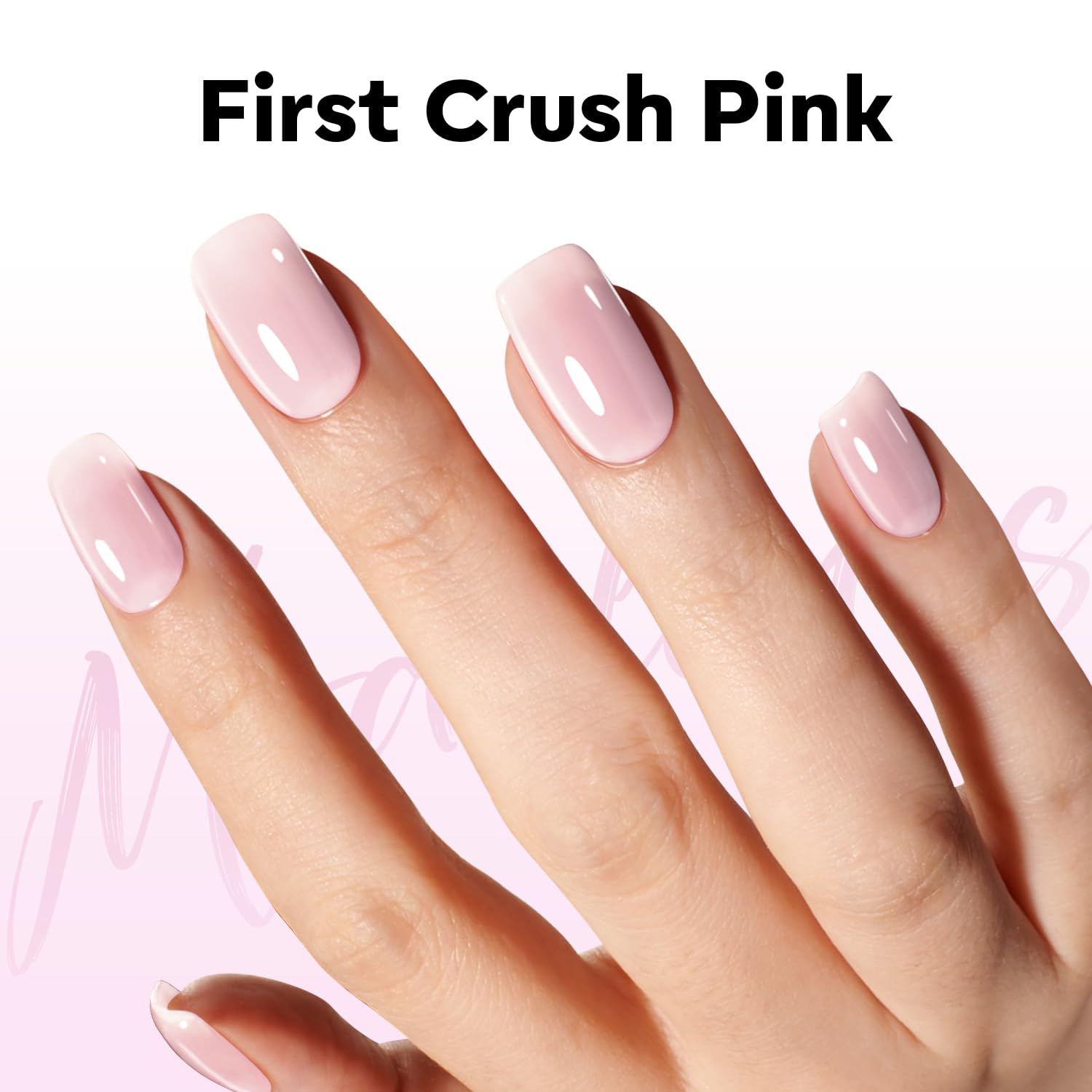 Modelones pink jelly polish under LED cure for high gloss and durability
