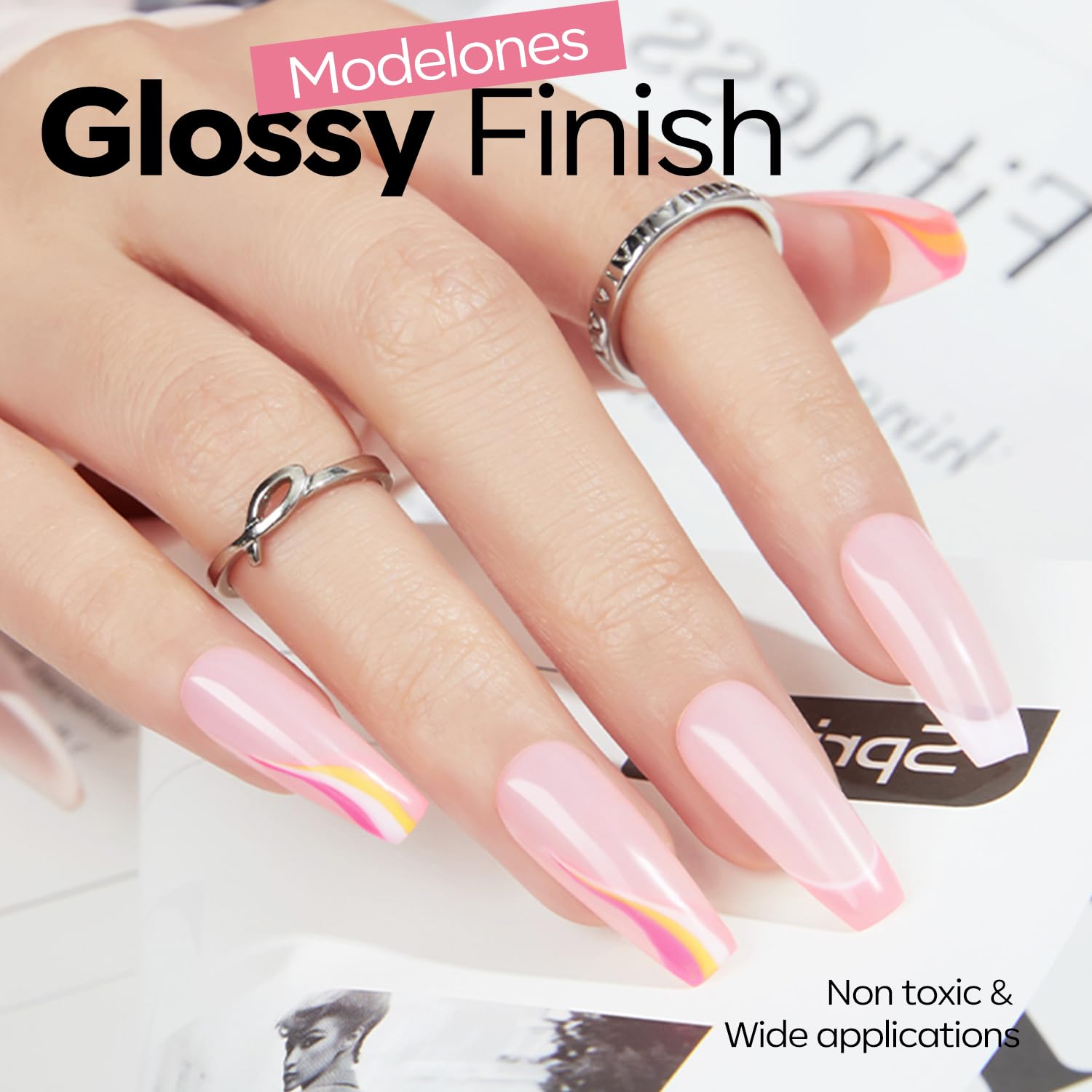 Modelones pink nail-art ideas showcase diverse DIY design options.