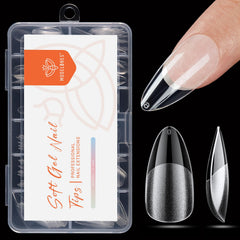 Modelones pointed almond nail tips 216 pcs for precise at-home extensions