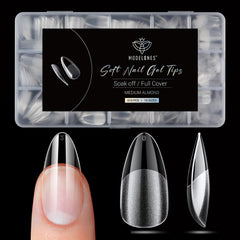 Modelones pointed almond nail tips 510-piece set for easy DIY extensions