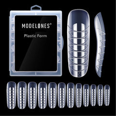 Modelones poly extension gel forms for quick, natural-looking nail length