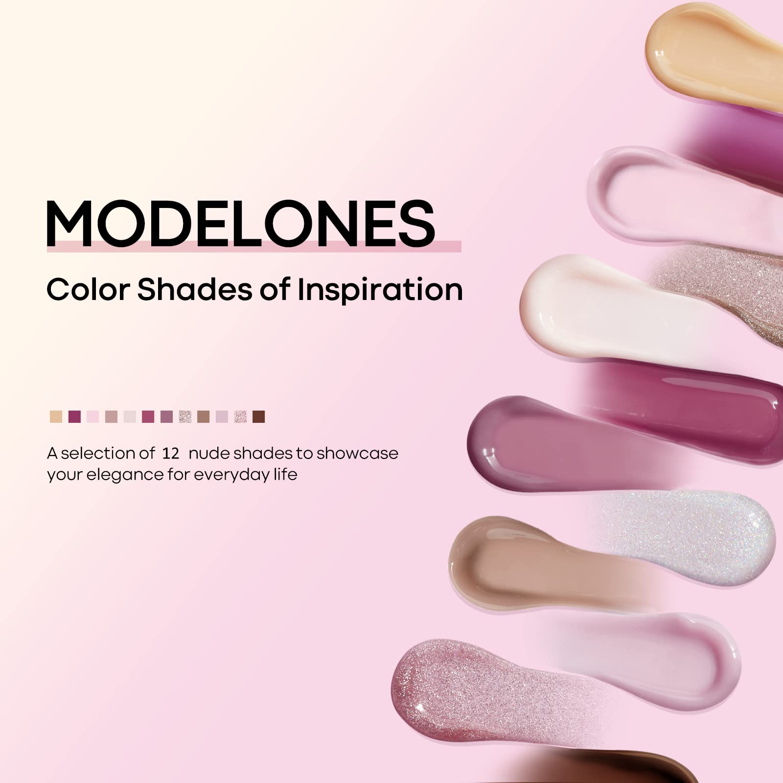 Modelones set dries under lamp quickly for DIY nails.