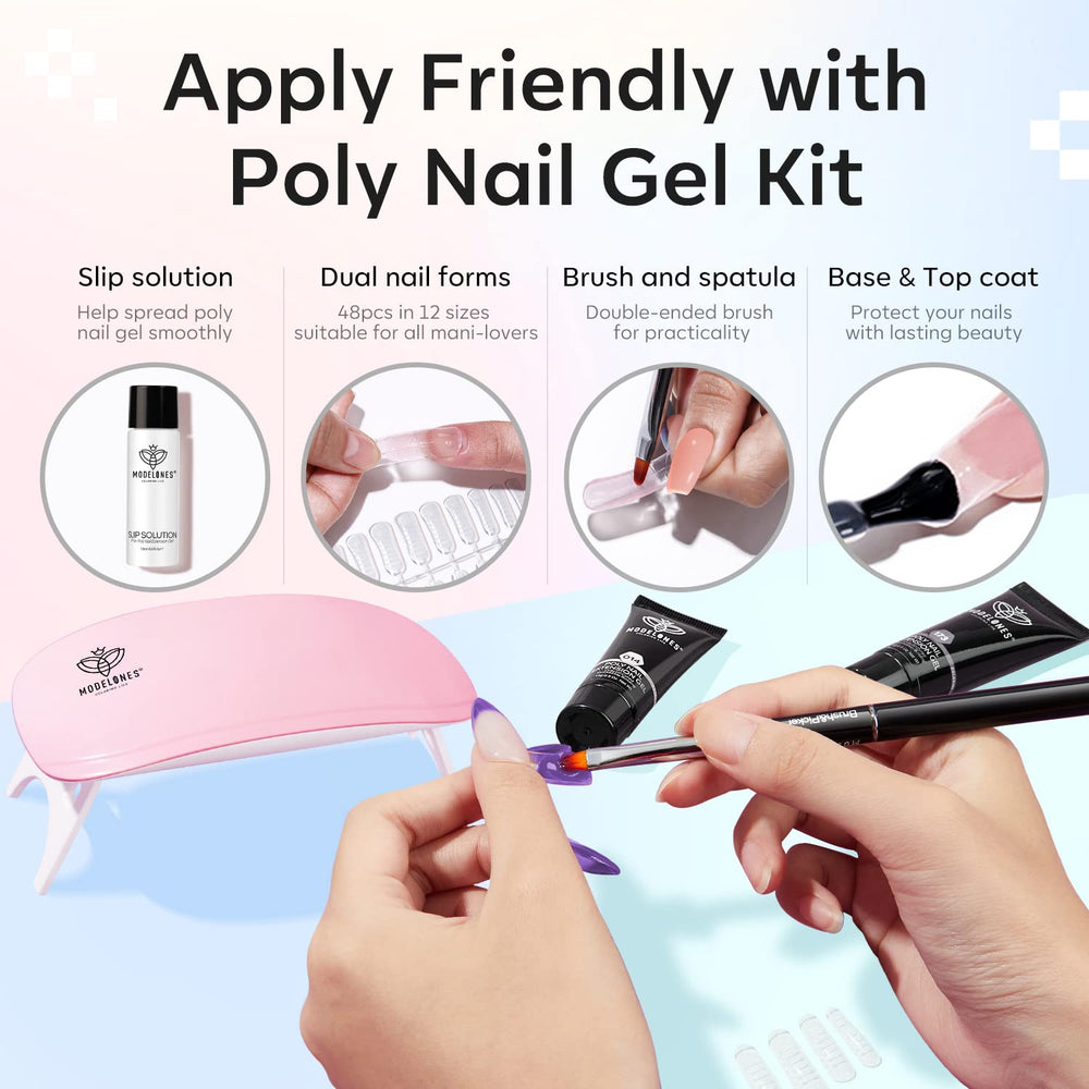 Modelones poly gel extension demo for smooth length creation.