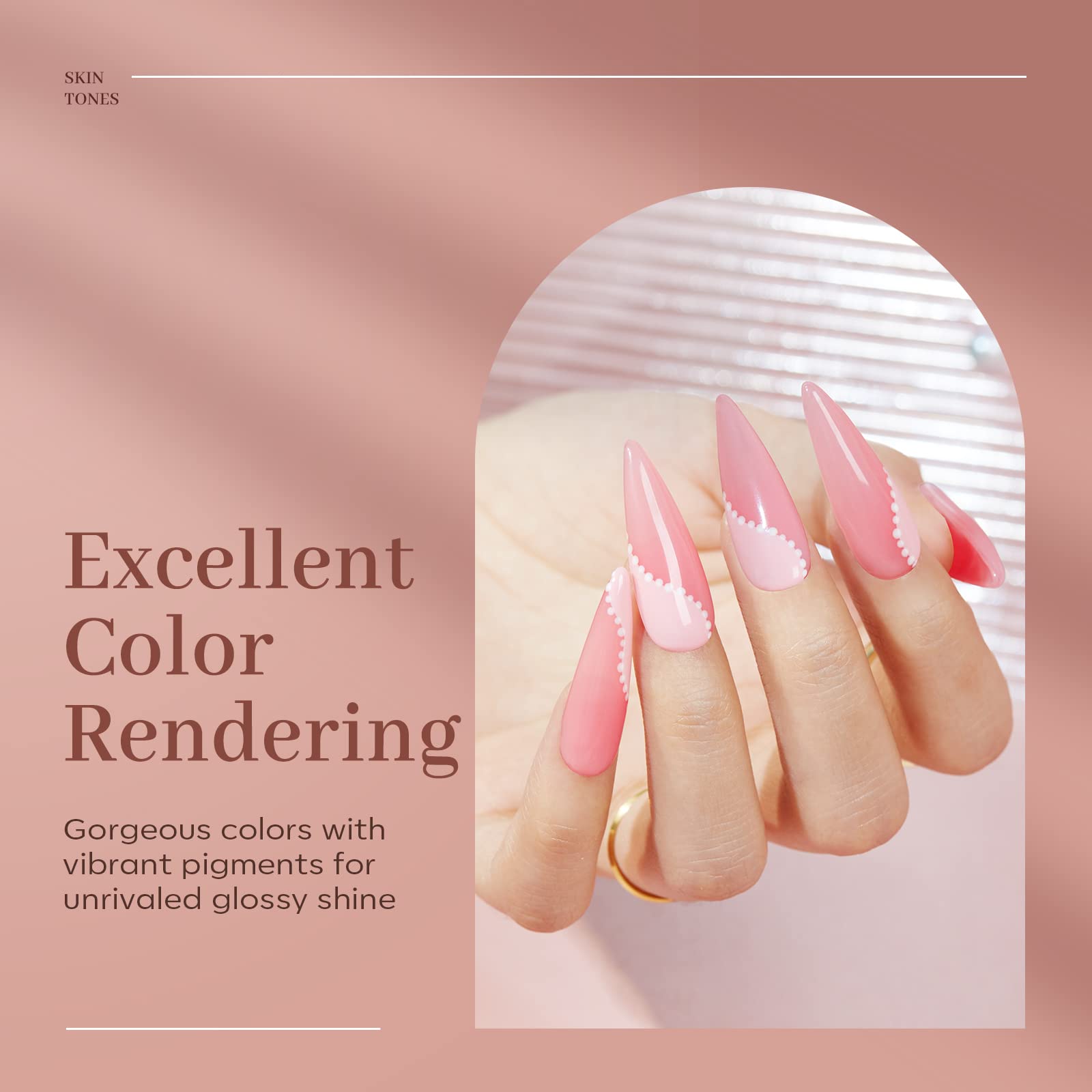 Modelones poly nail gel DIY home salon scene for easy at-home nails.