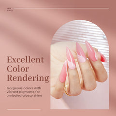 Modelones poly nail gel DIY home salon scene for easy at-home nails.