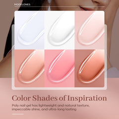 Modelones poly nail gel nail art designs showcase versatile manicure ideas.
