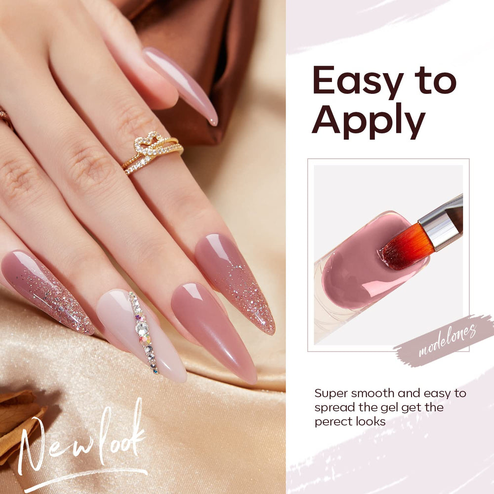 Snow white and nude grey shades for natural-looking extensions