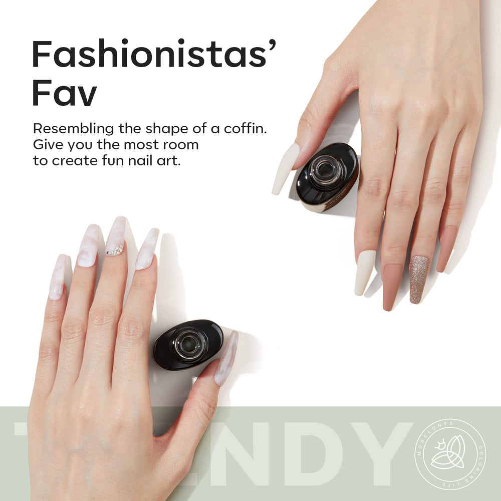Modelones precision-fit nail tips across 10 sizes for every finger