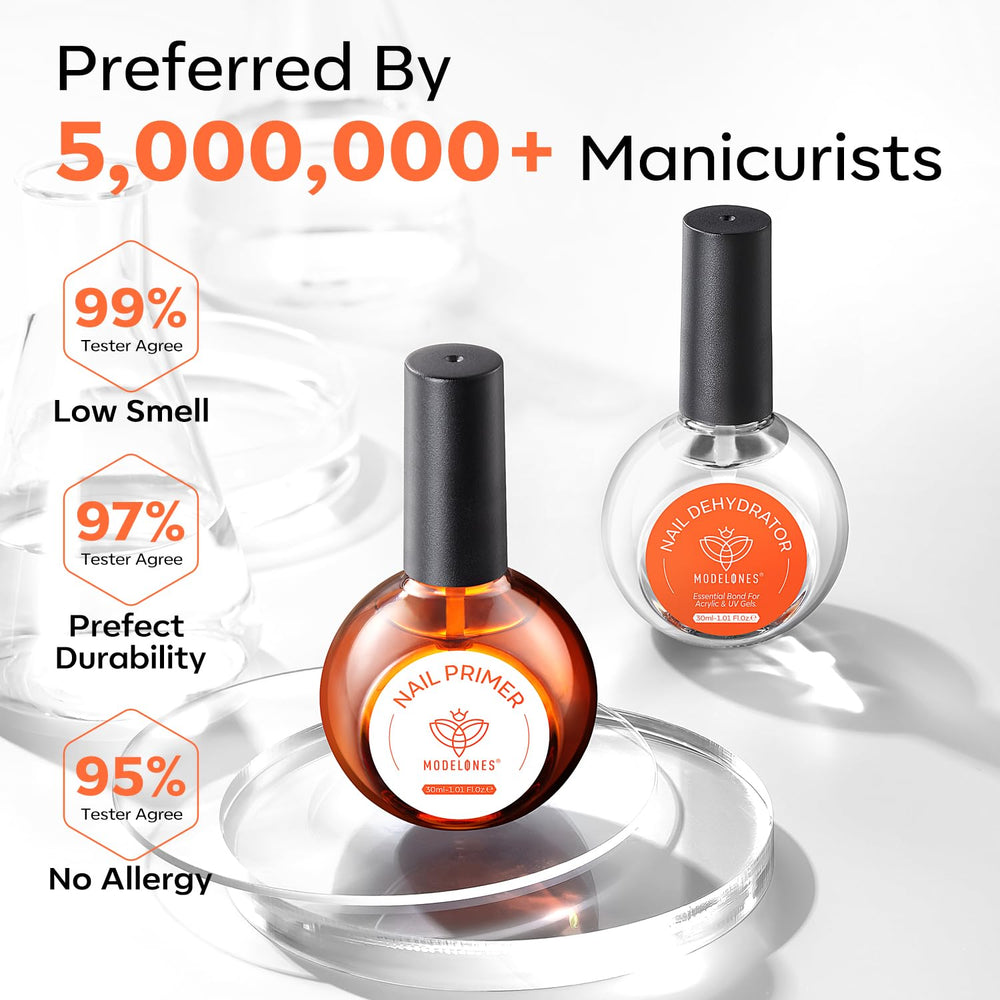 Modelones nail primer 30ml bottle to improve adhesion.