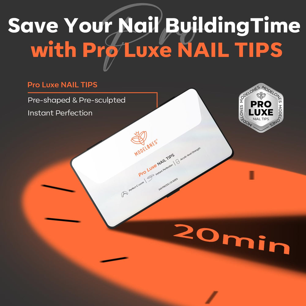 modelones Pro Luxe pre-sculpted tips simplify application with no shaping needed