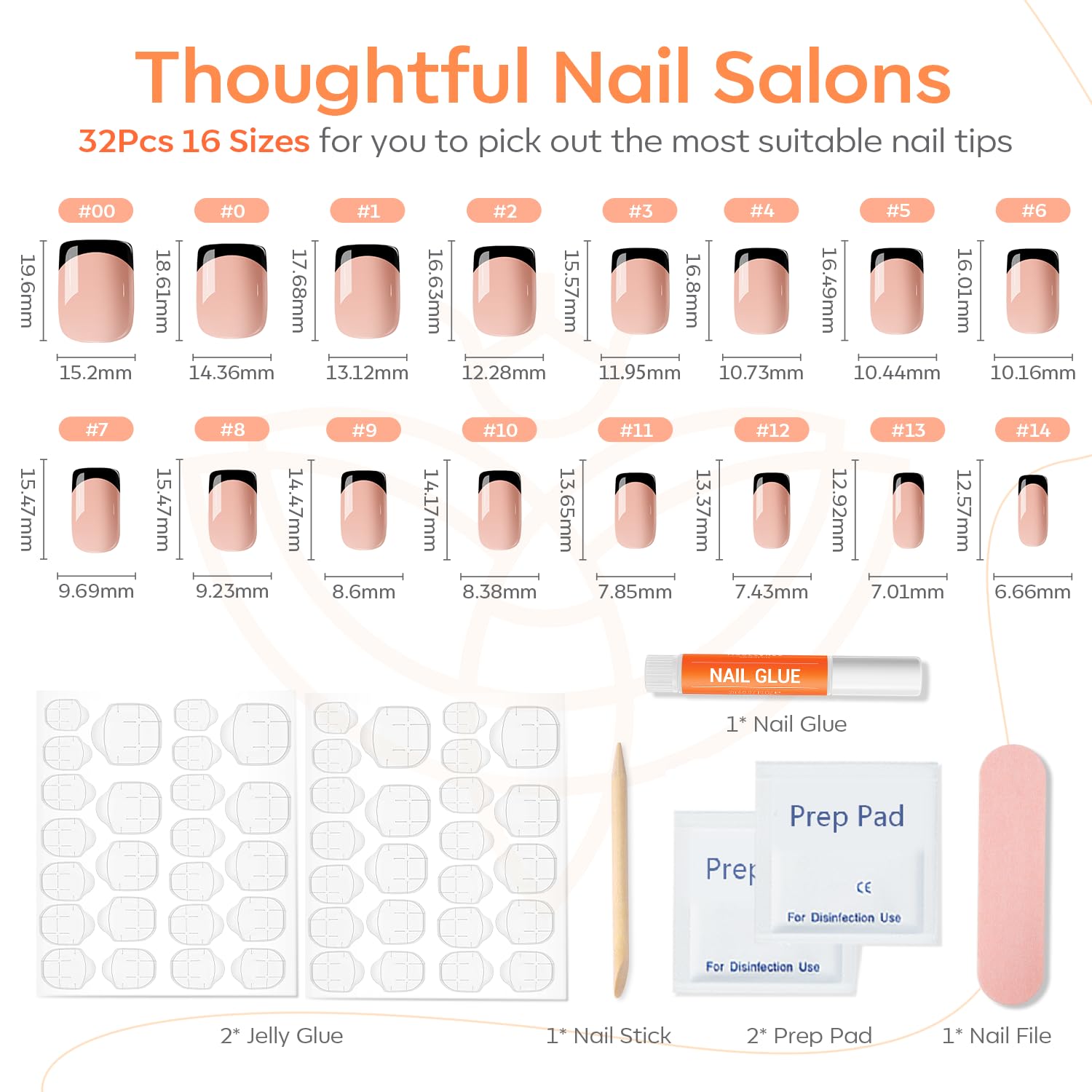 Modelones reusable ABS press-on nails with smudge-proof durable finish.