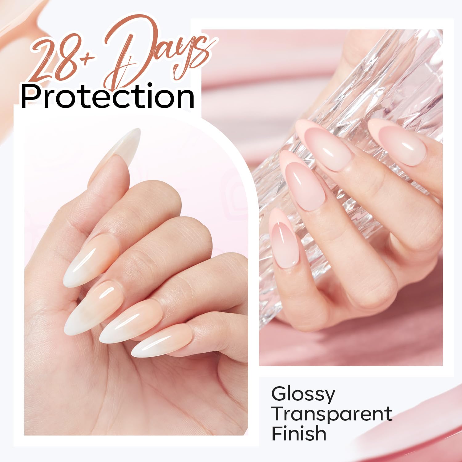modelones Rubber Base Gel nail-strengthener coverage improves resilience on delicate nails.