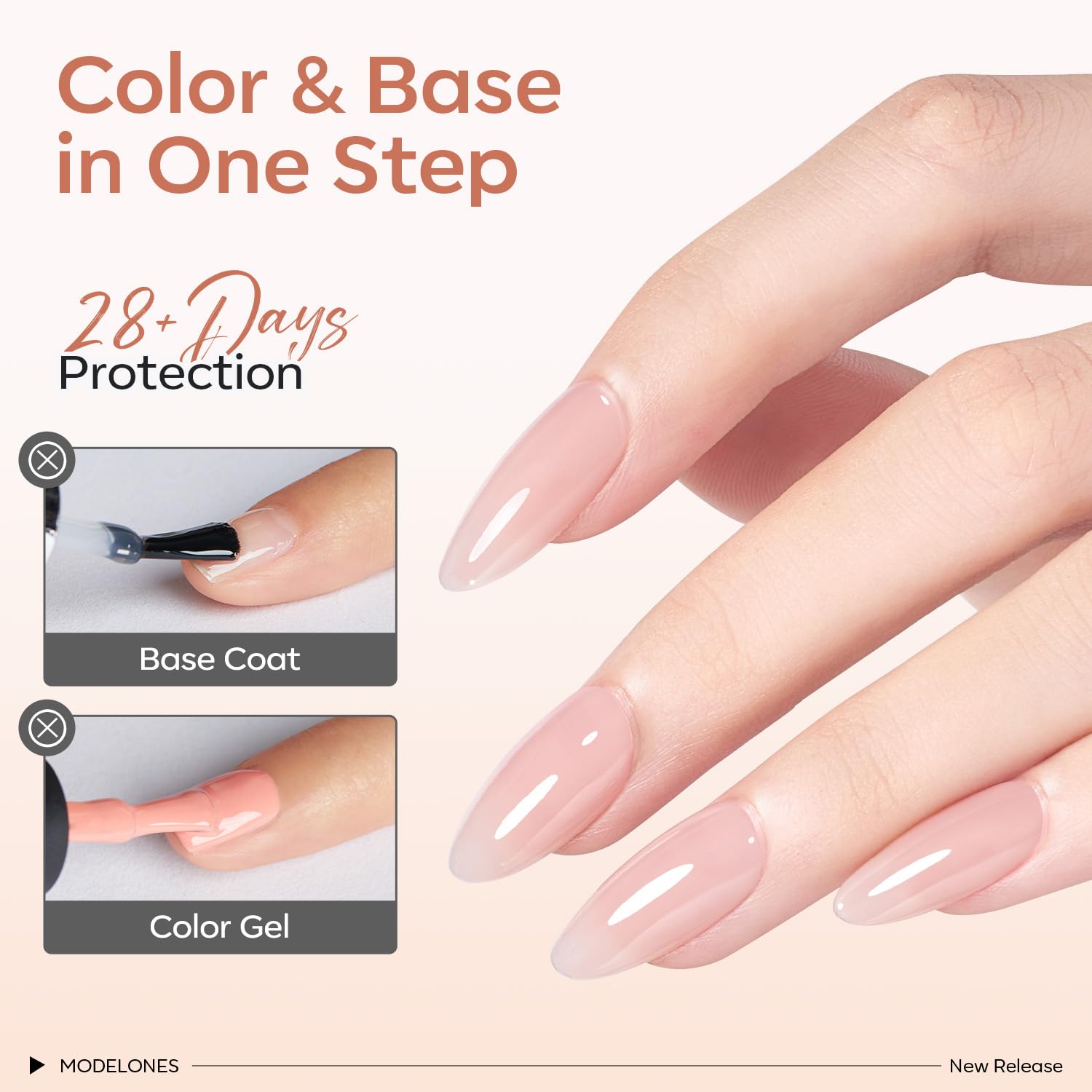 modelones Rubber Base Gel self-leveling application for even coverage with minimal streaks.