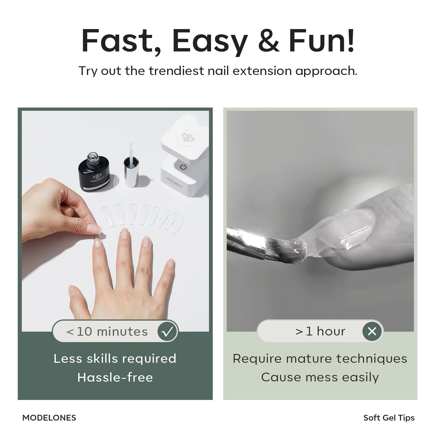 Modelones salon-grade nail tips for at-home nail art and projects