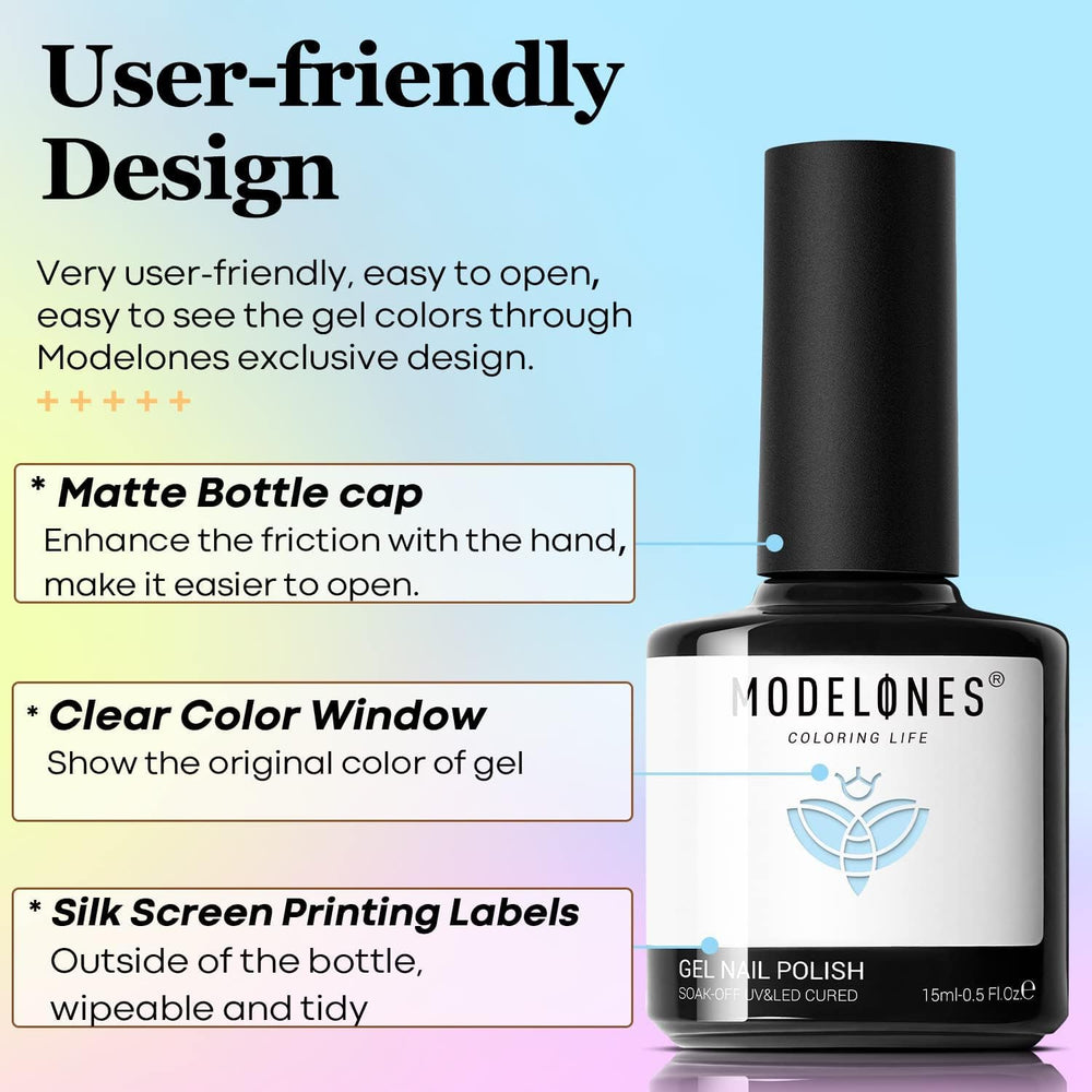 Modelones blue gel polish suited for professional salon use